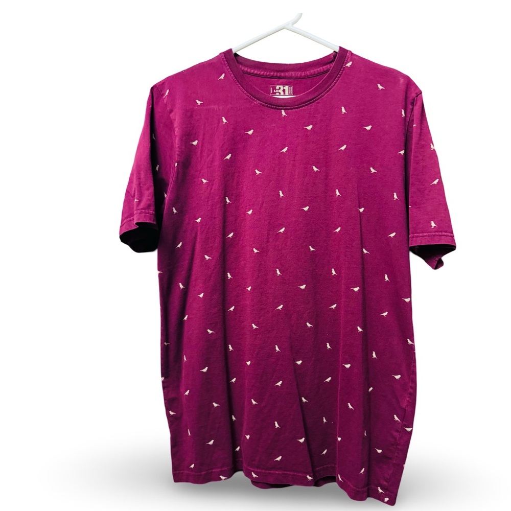 Le 31 Burgundy Bird Tee from Simons - M